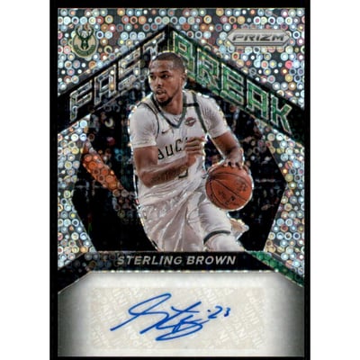 2020-21 Panini Prizm Fast Break Autographs #14 Sterling Brown