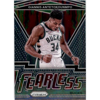 2020-21 Panini Prizm Fearless #15 Giannis Antetokounmpo