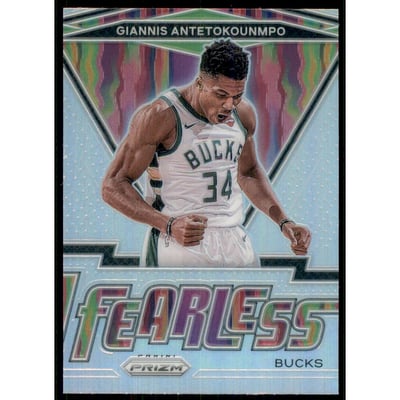 2020-21 Panini Prizm Fearless Prizms Silver #15 Giannis Antetokounmpo