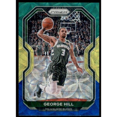 2020-21 Panini Prizm Prizms Choice Blue Yellow and Green #85 George Hill