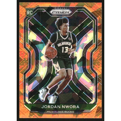 2020-21 Panini Prizm Prizms Orange Ice #273 Jordan Nwora