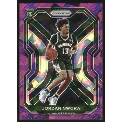 2020-21 Panini Prizm Prizms Purple Ice #273 Jordan Nwora