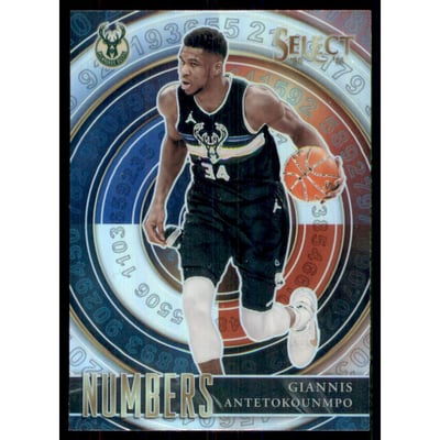 2020-21 Select Numbers Prizms Silver #31 Giannis Antetokounmpo