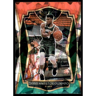 2020-21 Select Prizms Red White Green Ice #117 Giannis Antetokounmpo