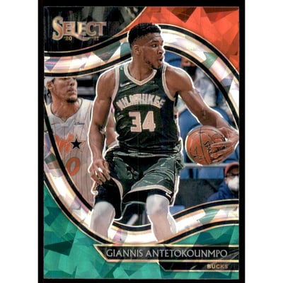 2020-21 Select Prizms Red White Green Ice #224 Giannis Antetokounmpo