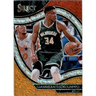 2020-21 Select Prizms Red White Orange Shimmer #224 Giannis Antetokounmpo