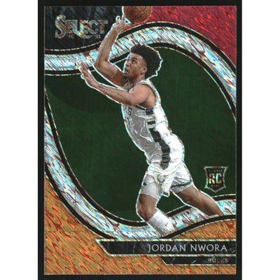 2020-21 Select Prizms Red White Orange Shimmer #262 Jordan Nwora