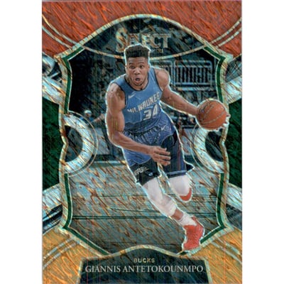2020-21 Select Prizms Red White Orange Shimmer #54 Giannis Antetokounmpo