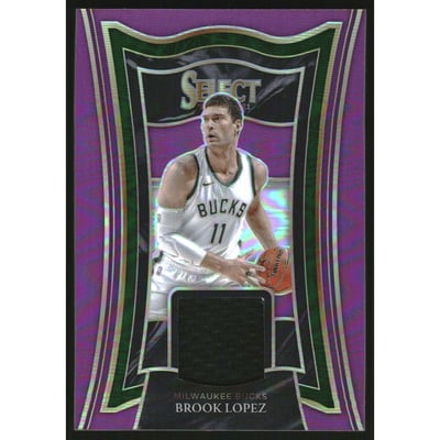 2020-21 Select Selective Swatches Prizms Purple #18 Brook Lopez/99