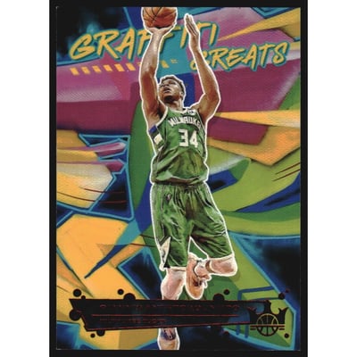 2021-22 Court Kings Graffiti Greats Ruby #3 Giannis Antetokounmpo