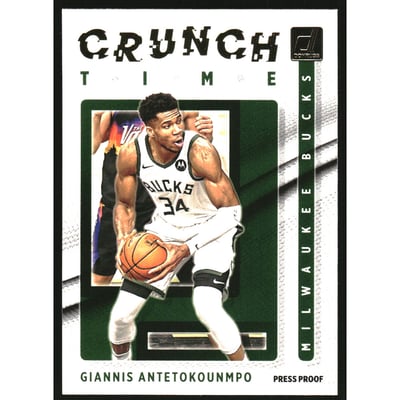 2021-22 Donruss Crunch Time Press Proof #4 Giannis Antetokounmpo