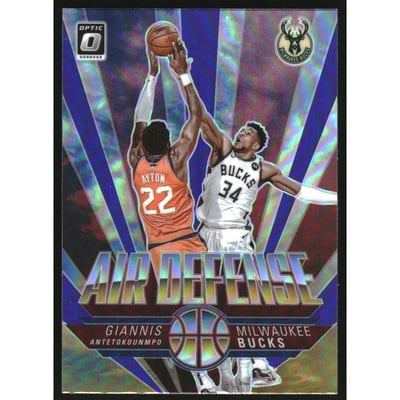 2021-22 Donruss Optic Air Defense Purple #3 Giannis Antetokounmpo