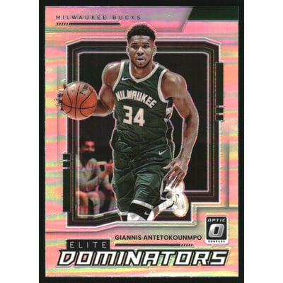 2021-22 Donruss Optic Elite Dominators Holo #5 Giannis Antetokounmpo