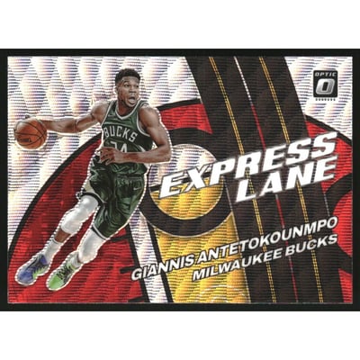 2021-22 Donruss Optic Express Lane Red Wave #3 Giannis Antetokounmpo