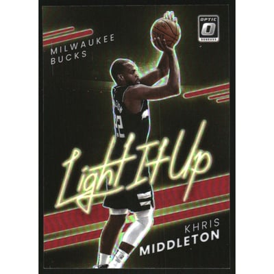 2021-22 Donruss Optic Light It Up Red #15 Khris Middleton