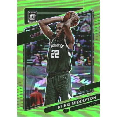 2021-22 Donruss Optic Lime Green #143 Khris Middleton