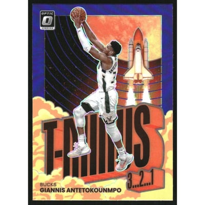 2021-22 Donruss Optic T-Minus 3...2...1... Purple #3 Giannis Antetokounmpo