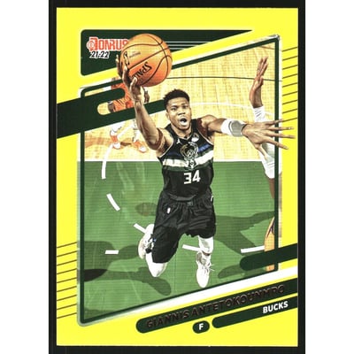 2021-22 Donruss Yellow Flood #177 Giannis Antetokounmpo