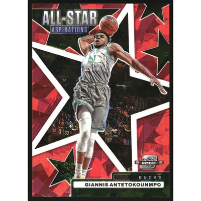 2021-22 Panini Contenders Optic All Star Aspirations Red Cracked Ice #3 Giannis Antetokounmpo