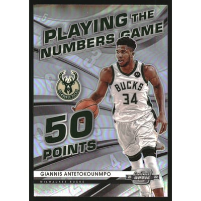 2021-22 Panini Contenders Optic Playing the Numbers Game #9 Giannis Antetokounmpo