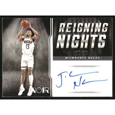 2021-22 Panini Noir Reigning Nights Signatures #26 Jordan Nwora/99