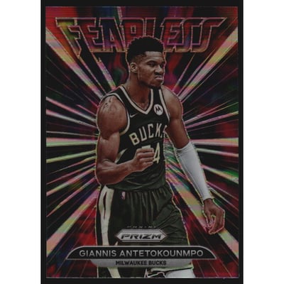 2021-22 Panini Prizm Fearless Prizms Silver #8 Giannis Antetokounmpo