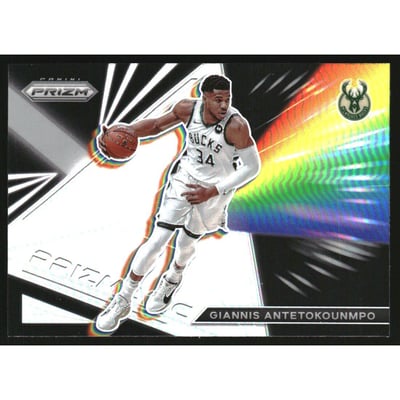 2021-22 Panini Prizm Prizmatic Prizms Silver #29 Giannis Antetokounmpo
