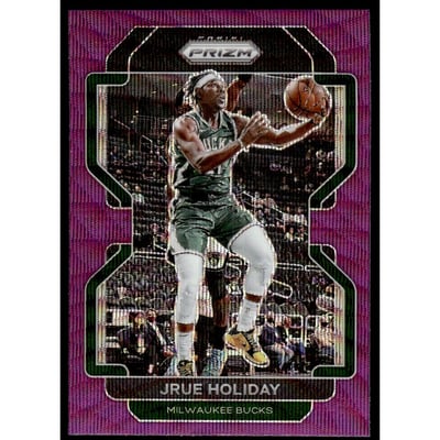 2021-22 Panini Prizm Prizms Purple Wave #8 Jrue Holiday