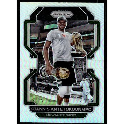 2021-22 Panini Prizm Prizms Silver #1 Giannis Antetokounmpo