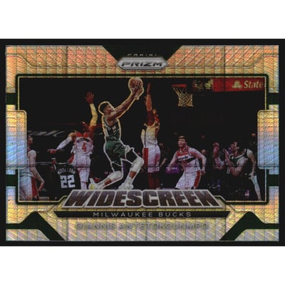2021-22 Panini Prizm Widescreen Prizms Hyper #3 Giannis Antetokounmpo