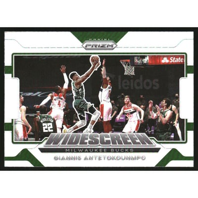 2021-22 Panini Prizm Widescreen Prizms Silver #3 Giannis Antetokounmpo