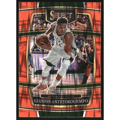2021-22 Select Prizms Orange Flash #35 Giannis Antetokounmpo