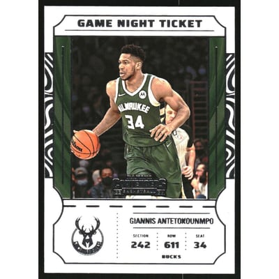 2022-23 Panini Contenders Game Night Ticket #23 Giannis Antetokounmpo