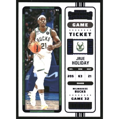2022-23 Panini Contenders Game Ticket Blue #49 Jrue Holiday