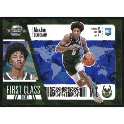 2022-23 Panini Contenders Optic First Class Ticket Blue Cracked Ice #19 MarJon Beauchamp