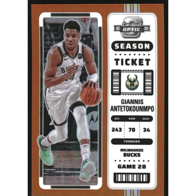 2022-23 Panini Contenders Optic Orange #26 Giannis Antetokounmpo