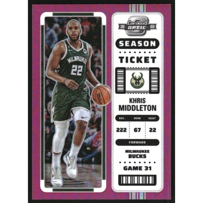 2022-23 Panini Contenders Optic Pink #35 Khris Middleton