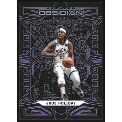 2022-23 Panini Obsidian Electric Etch Purple #71 Jrue Holiday