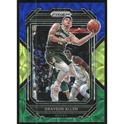 2022-23 Panini Prizm Prizms Choice Blue Yellow and Green #98 Grayson Allen