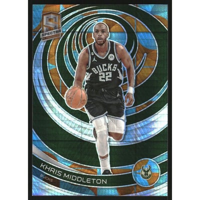 2022-23 Panini Spectra Asia Blue and Orange #105 Khris Middleton