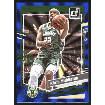 2023-24 Donruss Holo Blue Laser #138 Khris Middleton