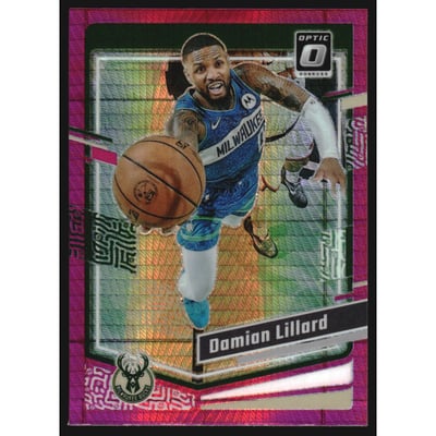 2023-24 Donruss Optic Hyper Pink #4 Damian Lillard