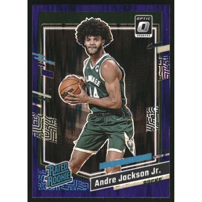 2023-24 Donruss Optic Purple Shock #249 Andre Jackson Jr. RR