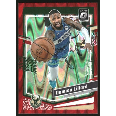 2023-24 Donruss Optic Red Seismic #4 Damian Lillard
