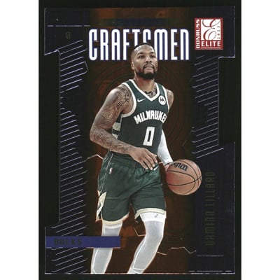 2023-24 Elite Craftsmen Orange Die Cut #11 Damian Lillard