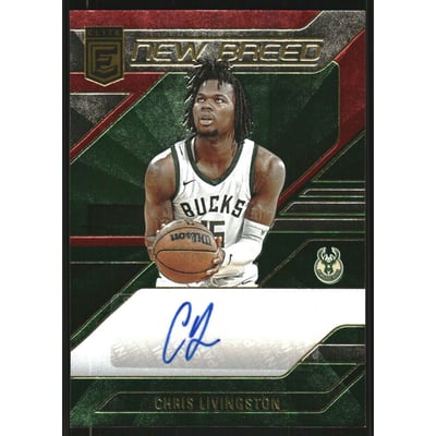 2023-24 Elite New Breed Autographs International Red and Green #3 Chris Livingston