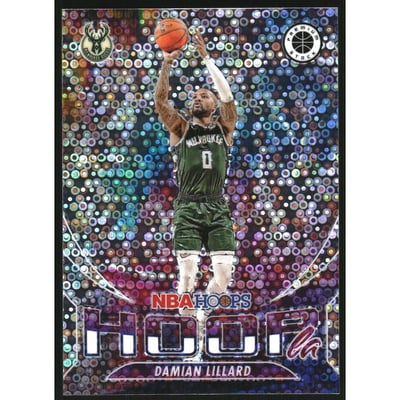 2023-24 Hoops Premium Stock Hoopla Disco Prizm #2 Damian Lillard