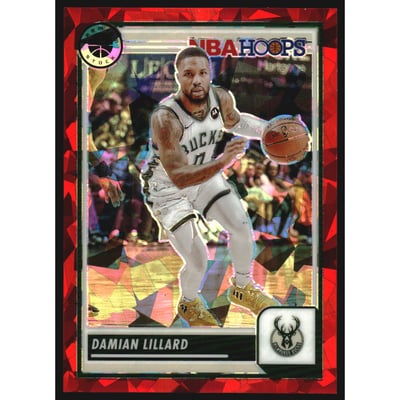 2023-24 Hoops Premium Stock Red Ice Prizm #60 Damian Lillard