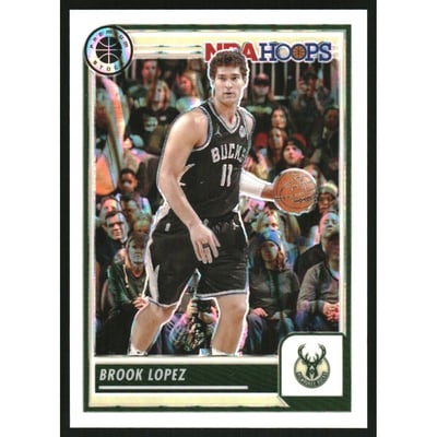 2023-24 Hoops Premium Stock White Seismic Prizm #4 Brook Lopez