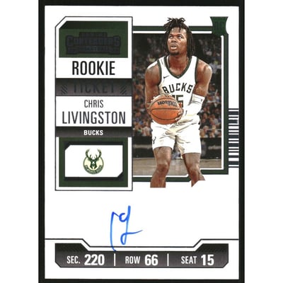 2023-24 Panini Contenders #142 Chris Livingston RC